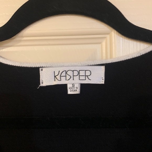 Kasper Black/White Long Cardigan Sweater sz S - Picture 4 of 6